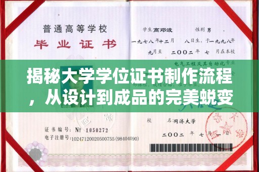 永丰揭秘大学学位证书制作流程，从设计到成品的完美蜕变