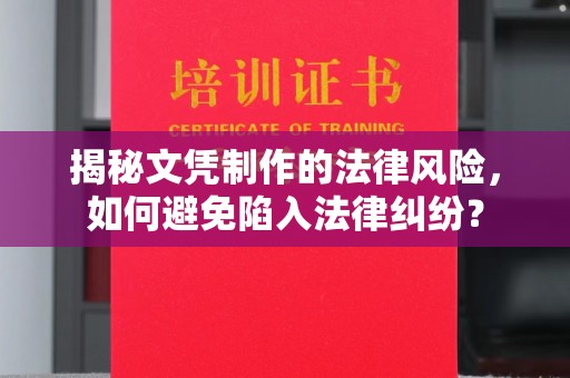 永丰揭秘文凭制作的法律风险，如何避免陷入法律纠纷？