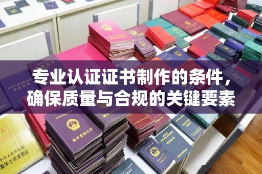 永丰专业认证证书制作的条件，确保质量与合规的关键要素