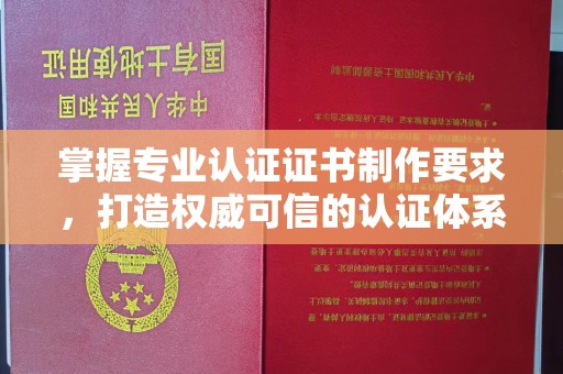 永丰掌握专业认证证书制作要求，打造权威可信的认证体系